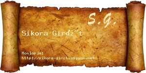 Sikora Girót névjegykártya